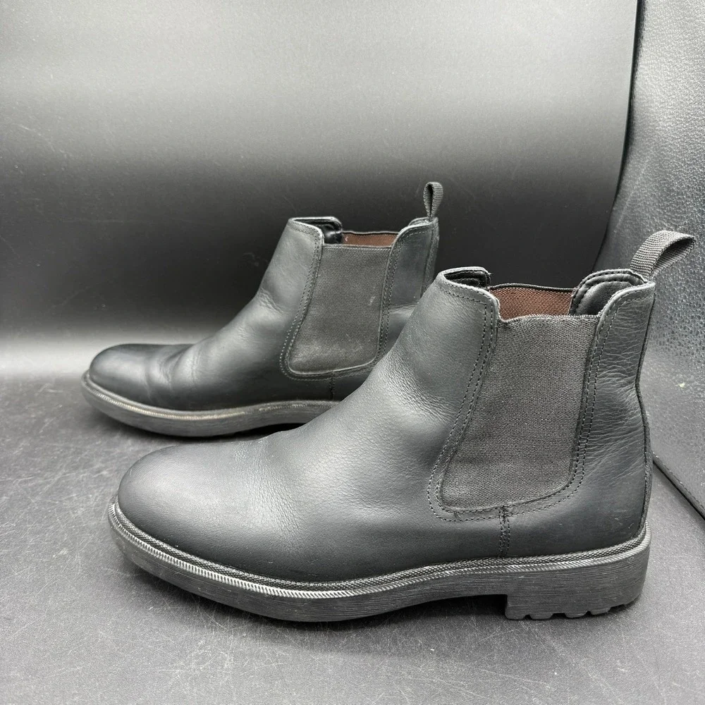 Frye and Co.‎ Leather Chelsea Bowery Boots Ankle Pull On Black Mens Sz 8.5